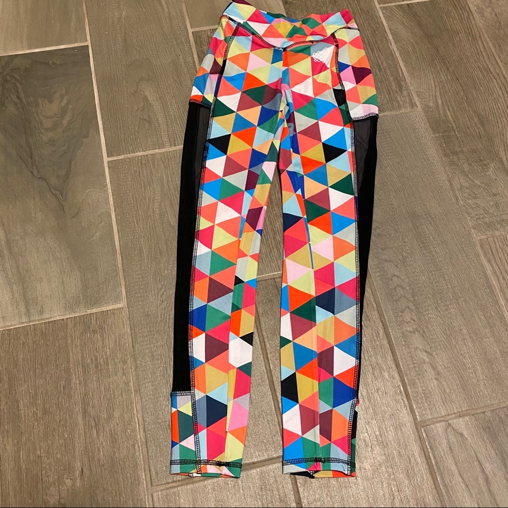 Jed North Colorful Geometric Print Leggings Ruched Butt Women’s Size XS - Picture 3 of 9